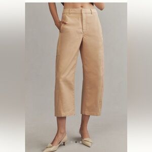 NWT! Maeve Curved Cropped Khaki Chinos